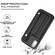 iPhone XR Shockproof Leather Phone Case with Wrist Strap - Black