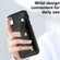 iPhone XR Shockproof Leather Phone Case with Wrist Strap - Black