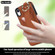 iPhone XR Non-slip Full Coverage Ring PU Phone Case with Wristband - Brown