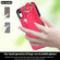 iPhone XR Non-slip Full Coverage Ring PU Phone Case with Wristband - Rose Red