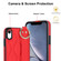 iPhone XR Non-slip Full Coverage Ring PU Phone Case with Wristband - Red