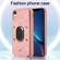 iPhone XR Armor Ring Wallet Back Cover Phone Case - Pink