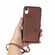 iPhone XR Mandala Embossed Magnetic Cloth PU + TPU + PC Case with Holder & Card Slots & Wallet & Photo Frame & Strap - Brown