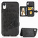 iPhone XR Mandala Embossed Magnetic Cloth PU + TPU + PC Case with Holder & Card Slots & Wallet & Photo Frame & Strap - Black