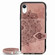 iPhone XR Mandala Embossed Magnetic Cloth PU + TPU + PC Case with Holder & Card Slots & Wallet & Photo Frame & Strap - Rose Gold