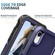 iPhone XR 3 in 1 PC + TPU Phone Case with Ring Holder - Navy Blue