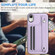 iPhone XR Shockproof Leather Phone Case with Wrist Strap - Purple