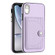 iPhone XR Shockproof Leather Phone Case with Card Holder - Purple