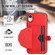 iPhone XR Shockproof Leather Phone Case with Card Holder - Red
