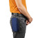 Universal Double-compartment Elastic Hanging Waist Bag 6.9 inches and Below Smart Phones  - Blue