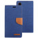 iPhone XR GOOSPERY CANVAS DIARY Denim Texture Horizontal Flip Leather Case with Holder & Card Slots & Wallet  - Blue