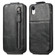 iPhone XR Zipper Wallet Vertical Flip Leather Phone Case - Black