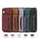 iPhone XR Three-fold Leather Phone Case with Card Slot & Wallet & Holder - Wine Red