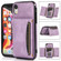 iPhone XR Three-fold Leather Phone Case with Card Slot & Wallet & Holder - Purple