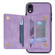 iPhone XR Line Card Holder Phone Case - Purple