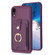 iPhone XR BF27 Metal Ring Card Bag Holder Phone Case - Dark Purple