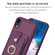 iPhone XR BF27 Metal Ring Card Bag Holder Phone Case - Dark Purple