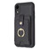 iPhone XR BF27 Metal Ring Card Bag Holder Phone Case - Black
