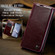 iPhone XR CaseMe 003 Crazy Horse Texture Leather Phone Case - Wine Red