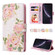 iPhone XR Bronzing Painting RFID Leather Case - Rose Flower