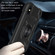 iPhone XR Shockproof Silicone + PC Protective Case with Dual-Ring Holder - Black