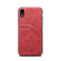 iPhone XR Card Slots Full Coverage PU+TPU Phone Case - Red