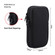 Universal Double-compartment Elastic Hanging Waist Bag 6.9 inches and Below Smart Phones  - Black