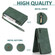 iPhone XR Skin-feel Crazy Horse Texture Zipper Wallet Bag Horizontal Flip Leather Case with Holder & Card Slots & Wallet & Lanyard - Dark Green