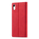 iPhone XR LC.IMEEKE Strong Magnetism Ultra-thin Horizontal Flip Shockproof Matte TPU + PU Leather Case with Holder & Card Slots & Wallet - Red