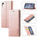 iPhone XR LC.IMEEKE Strong Magnetism Ultra-thin Horizontal Flip Shockproof Matte TPU + PU Leather Case with Holder & Card Slots & Wallet - Rose Gold