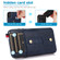 iPhone XR Wristband Kickstand Wallet Leather Phone Case - Blue