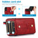 iPhone XR Wristband Kickstand Wallet Leather Phone Case - Red