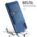 iPhone XR Magnetic Wallet Card Bag Leather Case - Navy Blue