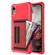 iPhone XR ZM06 Card Bag TPU + Leather Phone Case - Red