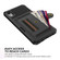 iPhone XR ZM06 Card Bag TPU + Leather Phone Case - Black