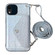 iPhone XR Crocodile Texture Lanyard Card Slot Phone Case - Silver