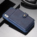iPhone XR Zipper Shockproof Protective Case with Card Slots & Bracket & Photo Holder & Wallet Function - Blue
