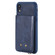 iPhone XR Vertical Flip Shockproof Leather Protective Case with Long Rope, Support Card Slots & Bracket & Photo Holder & Wallet Function - Blue