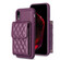 iPhone XR Vertical Wallet Rhombic Leather Phone Case - Dark Purple