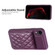 iPhone XR Vertical Wallet Rhombic Leather Phone Case - Dark Purple