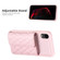 iPhone XR Horizontal Wallet Rhombic Leather Phone Case - Pink