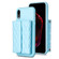 iPhone XR Horizontal Wallet Rhombic Leather Phone Case - Blue