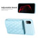 iPhone XR Horizontal Wallet Rhombic Leather Phone Case - Blue