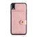 iPhone XR JEEHOOD Retro Magnetic Detachable Protective Case with Wallet & Card Slot & Holder - Pink
