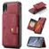 iPhone XR JEEHOOD Retro Magnetic Detachable Protective Case with Wallet & Card Slot & Holder - Red