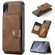 iPhone XR JEEHOOD Retro Magnetic Detachable Protective Case with Wallet & Card Slot & Holder - Brown