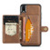 iPhone XR JEEHOOD Retro Magnetic Detachable Protective Case with Wallet & Card Slot & Holder - Brown