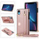 iPhone XR Wrist Strap PU+TPU Shockproof Protective Case with Crossbody Lanyard & Holder & Card Slot - Rose Gold