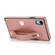iPhone XR Wrist Strap PU+TPU Shockproof Protective Case with Crossbody Lanyard & Holder & Card Slot - Rose Gold