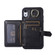 iPhone XR Horizontal Card Bag Ring Holder Phone Case with Dual Lanyard - Black